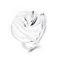 wholesale S925 Sterling Silver European and American Cross-Border Minimalist Ins Style Crinkle Texture Ring Face Adjustable Index Finger Ring-0-4