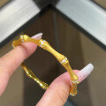 wholesale S925 Silver Zhuozhifang Jewelry Live Broadcast Italian Vintage Style Hand-Pulled Filigree Bamboo Node Bracelet-0-3