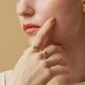 wholesale S925 Sterling Silver New Simple Irregular Wave Ring for Women in Minimalist Style Two-Tone Stacking Ring-0-2