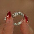 wholesale S925 Sterling Silver Red Elk Full Body Women's Ring French Retro INS Style Versatile Xiaohongshu Same Light Luxury Minimalist-0-3