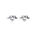 wholesale S925 Sterling Silver Minimalist Knot Dangle Earrings Twisted Line Geometric Shape Internet Celebrity Jewelry G1455-0-4