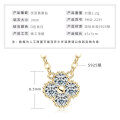 S925 Silver Invisible Necklace with 1ct D Color Moissanite Square Pendant-0-21
