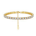 wholesale S925 Sterling Silver 4mm Zircon Tennis Bracelet for Women, Fashionable and Versatile, Direct from Manufacturer-0-6