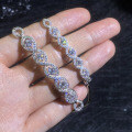S925 Sterling Silver Moissanite Bracelet, Women's Fashion Starry Wholesale-0-6