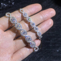 S925 Sterling Silver Moissanite Bracelet, Women's Fashion Starry Wholesale.-3mm high-carbon stone  925 silver