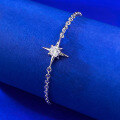 wholesale Metal: S925 Sterling Silver Moojing Jewelry Live New Lucky Star Bracelet, Fashionable and Elegant Ins Style Light Luxury Daily Wear-0-2