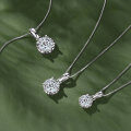 S925 Sterling Silver D Color Moissanite Fashion Pendant Necklace-0-1