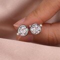 wholesale S925 Sterling Silver Bubble Moissanite Earrings, Minimalist Luxury Design, Eye-Catching Sparkle, Popular Women's Jewelry-0-3
