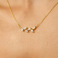 wholesale S925 sterling silver full-body necklace, fashionable and lightweight luxury for women, elegant and minimalist style, perfect as a pendant chain or collarbone chain gift-BX0454-Gold>925 Silver