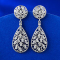 wholesale S925 Sterling Silver New Leaf Earrings, Small and Chic, Versatile for Daily Wear, Tassel Style-0-5