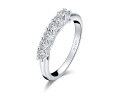 S925 Sterling Silver Rectangular Bevel-Cut Zircon Ring, Fashionable Luxury-0-22