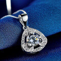 wholesale S925 Sterling Silver Diamond-Embedded Fashionable Light Luxury High-End Pendant for Women, Fresh and Sweet Diamond-Inlaid Necklace Wholesale and Drop Shipping-0-4