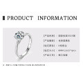 S925 Sterling Silver 1-Carat Classic Brilliant Moissanite Engagement Ring-0-12