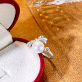 wholesale 925 Sterling Silver Ethereal Delicate Bow Freshwater Pearl Ring Fairy Super Sparkling Exquisite Minimalist Design Band-0-2