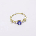 wholesale [10k Gold] Yili Jewelry Manufacturer Wholesale Fashion Commuting Niche Luxury Style Tanzanite and White Zircon Ring-0-1
