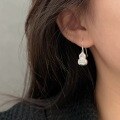 wholesale S925 Sterling Silver Hollow Gourd Ear Hooks for Women, Minimalist and Stylish Exquisite Earrings with a Premium Feel, New Release-0-3