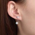 wholesale 18k Gold Plated S925 Silver Simple and Advanced Four-Prong 65mm Round Moissanite Ear Studs Convertible Style Women's Earrings-0-4