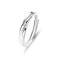 wholesale S925 Sterling Silver Original Design High-end Couple Rings Adjustable Plain Band Rings Valentine's Day Gift-0-81