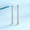 wholesale PT950 Gold Plated 925 Silver Moissanite Tassel Earrings for Women, Unique and Chic Wholesale Accessories-0-5