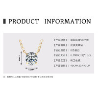 S925 Silver Invisible Necklace with 1ct D Color Moissanite Square Pendant-Lusi's Necklace [1 Carat] K Gold  925 Silver