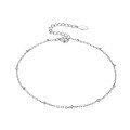 wholesale 925 Sterling Silver Geometric Bead Chain Bracelet Ankle Chain Minimalist Ins Style Small Luxury High-end Feeling for Women-0-4