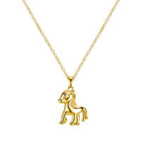925 Sterling Silver Small Wooden Horse Necklace, 2025 New Women's Summer Pendant-S925 Sterling Silver YD1-0432BJ 925 Silver