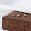 wholesale S925 Sterling Silver Small and Exquisite Smooth Mini Heart Stud Earrings, Fresh and Sweet Ear Accessories M04025-0-0