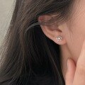 wholesale Sterling Silver with Snowflake Ear Studs for Women, Ethereal and Fresh Style, Elegant and Sweet Best Friend Earrings, Versatile Accessories-0-3