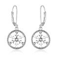 wholesale 925 Sterling Silver French Retro Christmas Earrings with Design Sense, Winter Circle Drop Earrings, Niche Wholesale-0-7