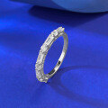 wholesale S925 Silver European and American Style Full Diamond Geometric Stacking Ring, Simple Daily Wear Ins Style-0-2