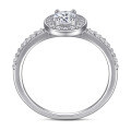 wholesale S925 Sterling Silver Hot-selling Fashion Women's Ring with Micro-inlaid Zirconia Simulated Diamond Wedding Ring, Factory Direct Dropshipping-0-2
