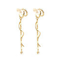 wholesale 925 Silver Gold Plated Detachable Tassel Ear Clips, Summer New Arrival, Factory Direct Wholesale-0-4