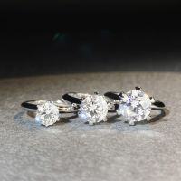 wholesale 925 Sterling Silver Women's Classic Six-Prong Moissanite Ring D Color VVS1 1 Carat 2 Carat 3 Carat Moissanite Ring-1 carat D color - CBJZ405 (high carbon diamond)  Hong Kong code No. 13