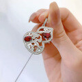 wholesale Sterling Silver New 4*6mm Egg-Shaped Ruby Auspicious Gourd Bracelet Chinese Style 17+3cm-0-0