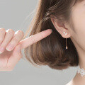 wholesale S925 Sterling Silver Earrings for Women Korean Style Small Fresh Sweet Asymmetric Diamond-Inlaid Star Moon Earrings G6329-0-2