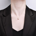 S925 Sterling Silver Crown Pendant Necklace with Moissanite-0-2