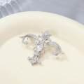 wholesale S925 Silver Metal Cross Pendant Pin, Overseas Hit High-End Niche Academic Style Women's Jewelry-0-2