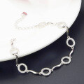 wholesale S925 silver rhinestone fashion tassel bracelet for women, elegant-0-3