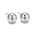 wholesale S925 Sterling Silver Cross-border Smooth Round Bead Stud Earrings, Minimalist Unisex Ear Piercing Ball Ear Studs Ear Cartilage Earrings-0-1
