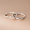 wholesale 999 Silver Nalan Möbius Ring Couple Rings, Ins Style, Niche and Minimalist Twisted Twist Pair Ring R02443-0-3