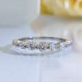 wholesale S925 Silver Mu Jing Jewelry 6*12 Marquise Cut Wedding Ring Set, Wish Light Luxury Fashion-0-6