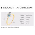 18K Gold Plated 925 Silver D Color Moissanite Four-Leaf Clover Ring-0-7