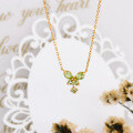 wholesale 14k Gold Plated S925 Silver Flying Butterfly Necklace, Summer Fresh Style-0-0