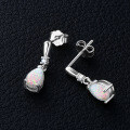 S925 Silver White Opal Earrings, Arched Design, Wholesale, Cross-border Live Sales-0-12