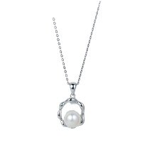 wholesale S925 Sterling Silver Cold Style Irregular Natural Freshwater Pearl Necklace for Women, Small and Minimalist, Retro and Unique, Elegant Collarbone Chain-Irregular Natural Freshwater Pearl Necklace 925 Silver