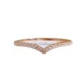 wholesale S925 Silver New V-Shape Stacking Ring for Women Wedding Ring Ins Internet Celebrity Simple Minimalist Style-0-4
