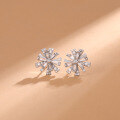 wholesale S925 sterling silver small and delicate minimalist crystal stud earrings for women, cross-border new trendy accessories-0-0