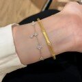 wholesale S925 Sterling Silver Starry Frost Ribbon Bracelet, Exquisite and Sophisticated Minimalist Design, Luxury Versatile Plain Circle Silver Bangle-0-4