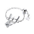 wholesale S925 Sterling Silver Korean-style Elegant Fairy Butterfly Chain Link Adjustable Luxury Ring-0-4