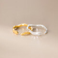 wholesale S925 Sterling Silver Fresh Sweet Ins Style Niche Design Exquisite Ice Crush Serpent Ring R02537-0-2